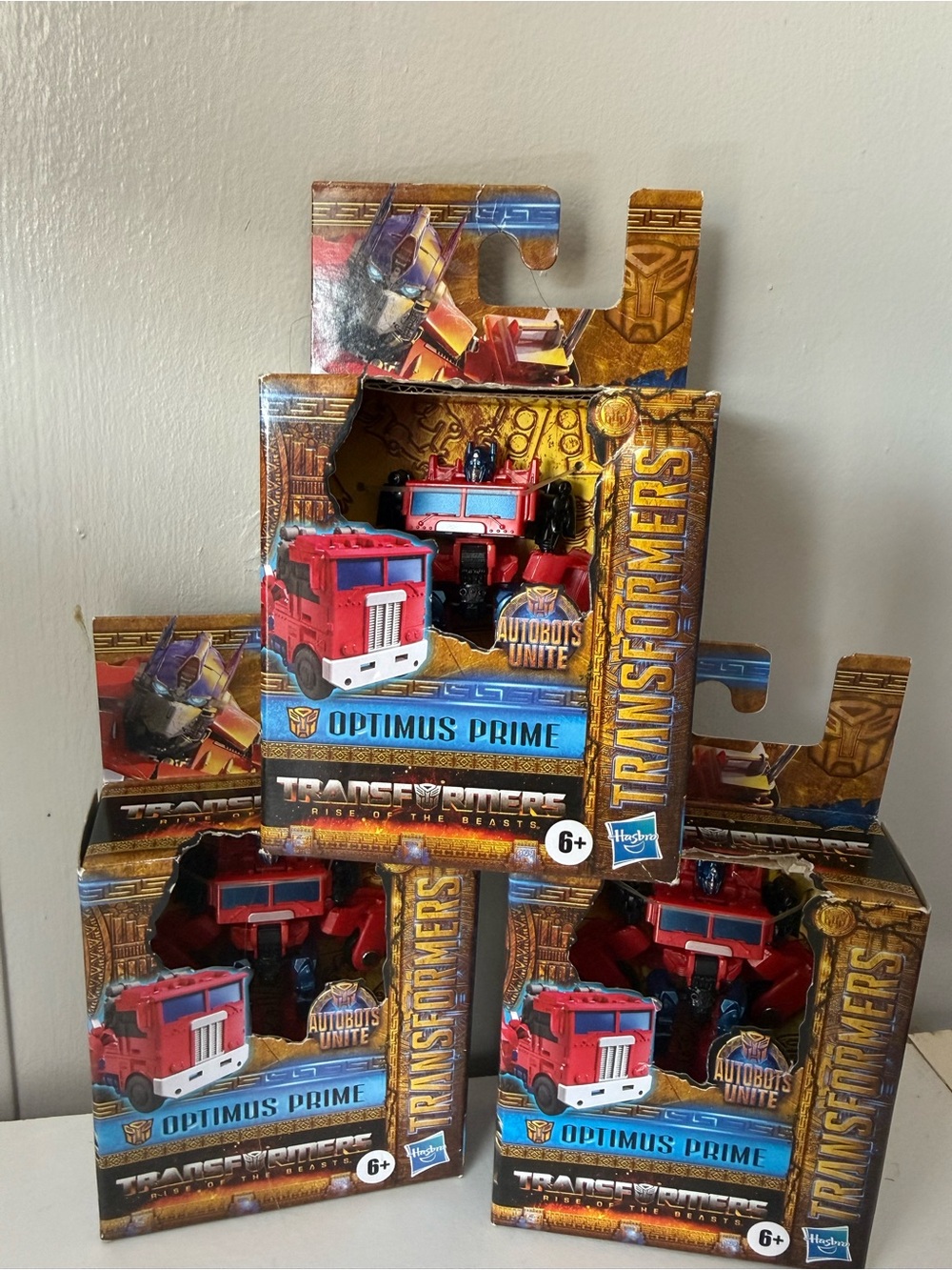 Hasbro Optimus Prime Red and Blue Transformers Action Figure Set